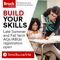 Advertisement for Brock University.